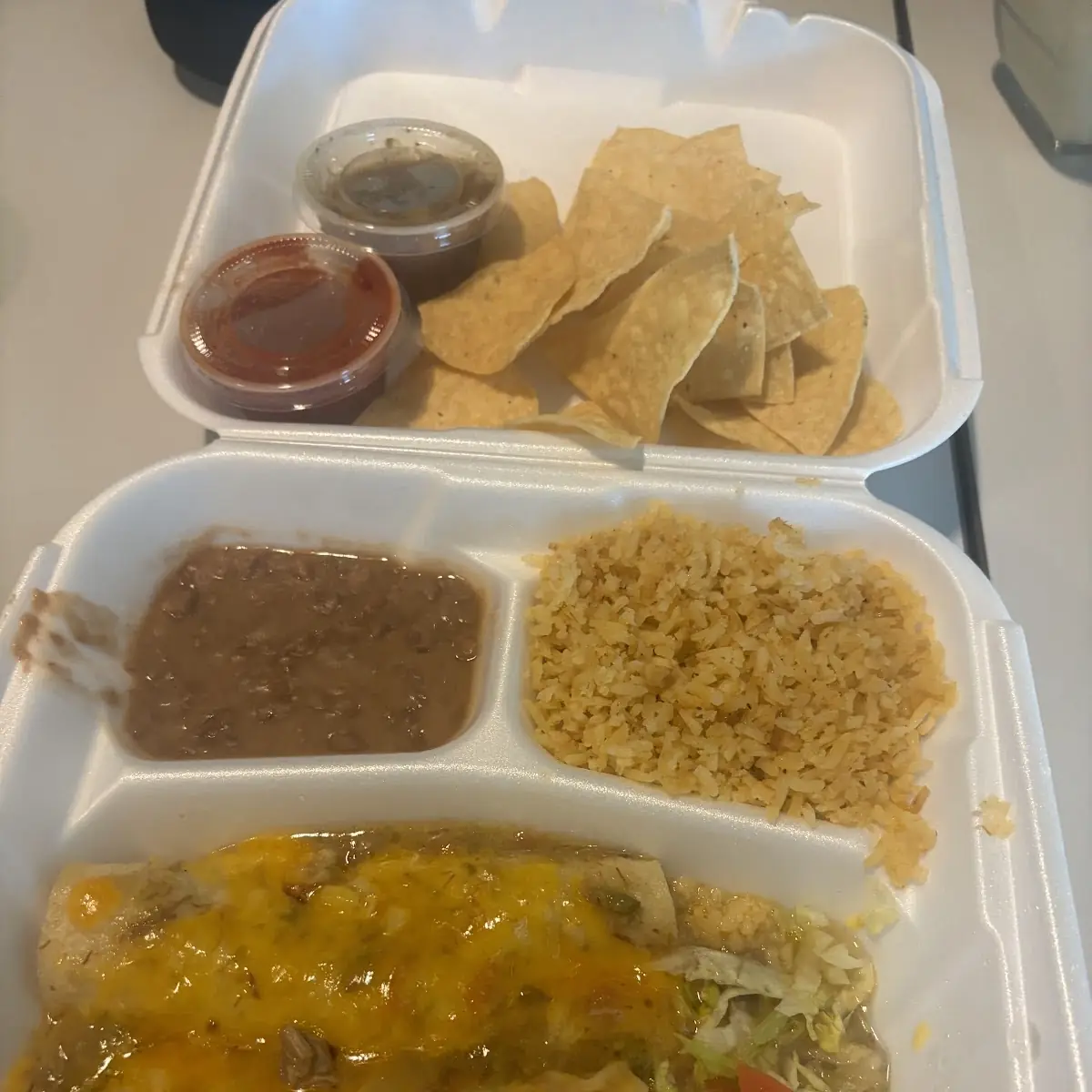 Cheese Enchilada Rice and Beans