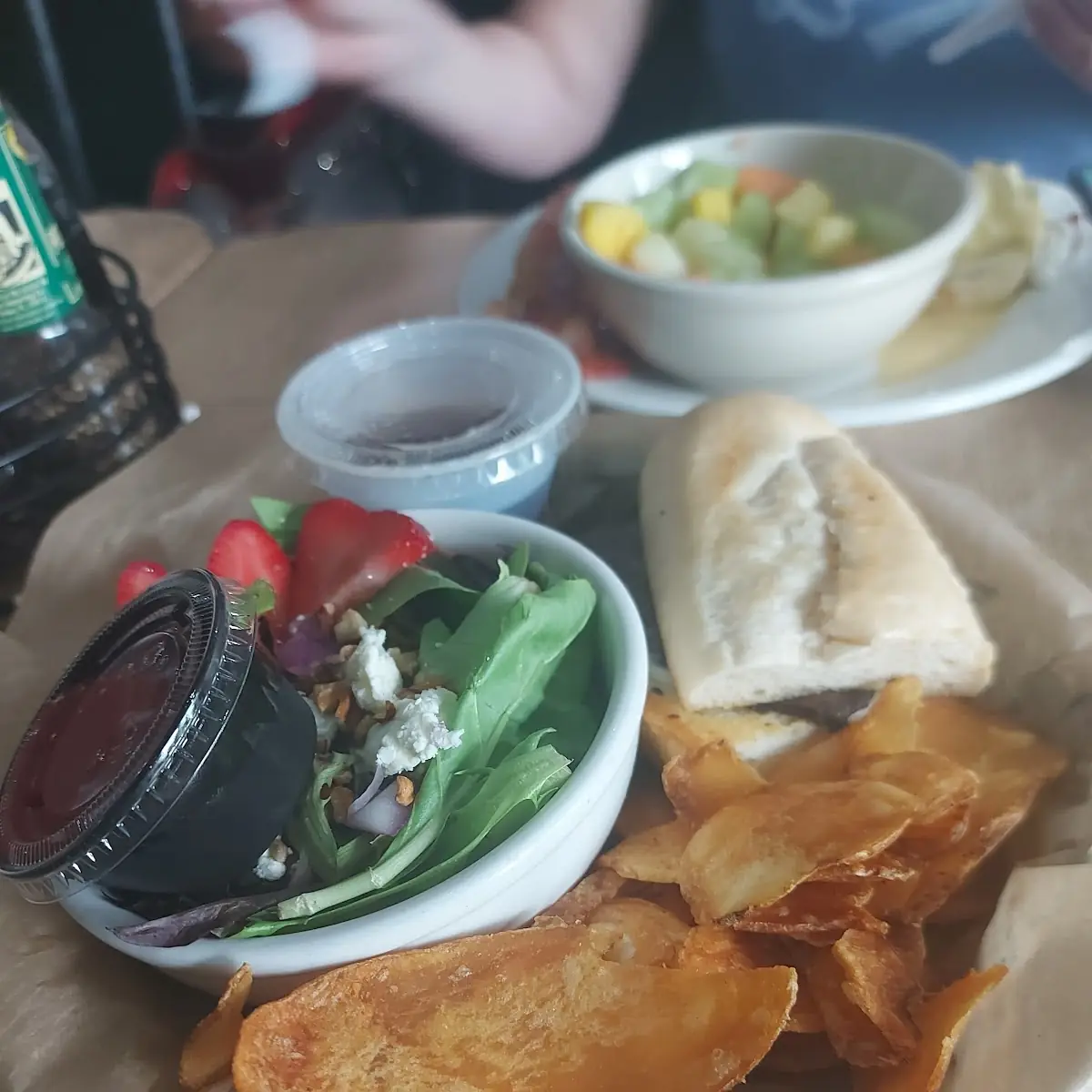 French Dip and Salad