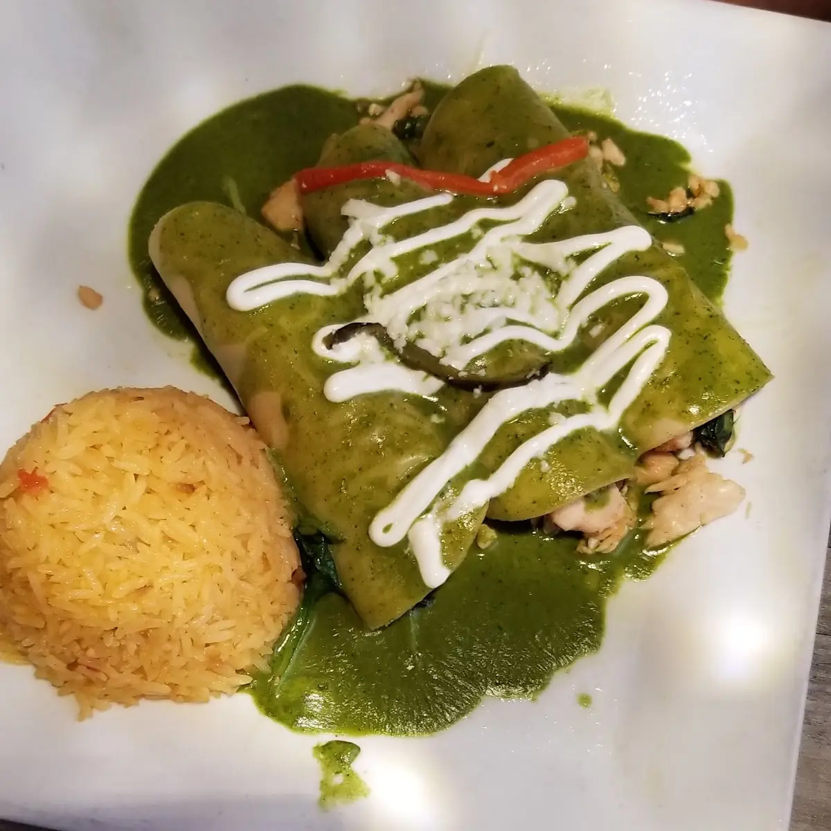 Chicken Spinach Enchiladas