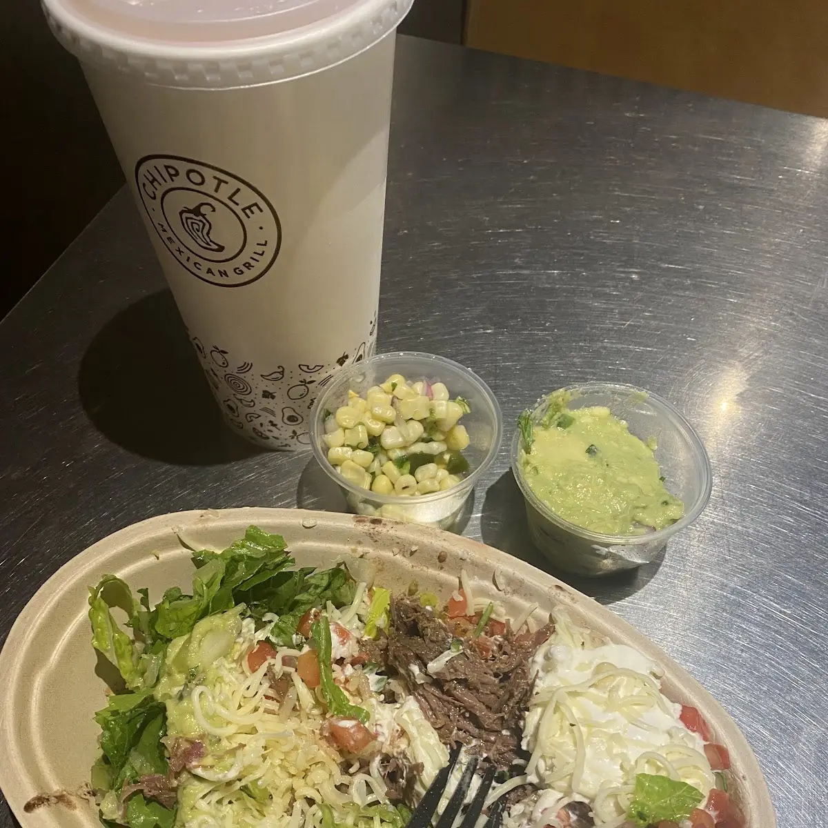 Barbacoa Burrito Bowl with Guacamole
