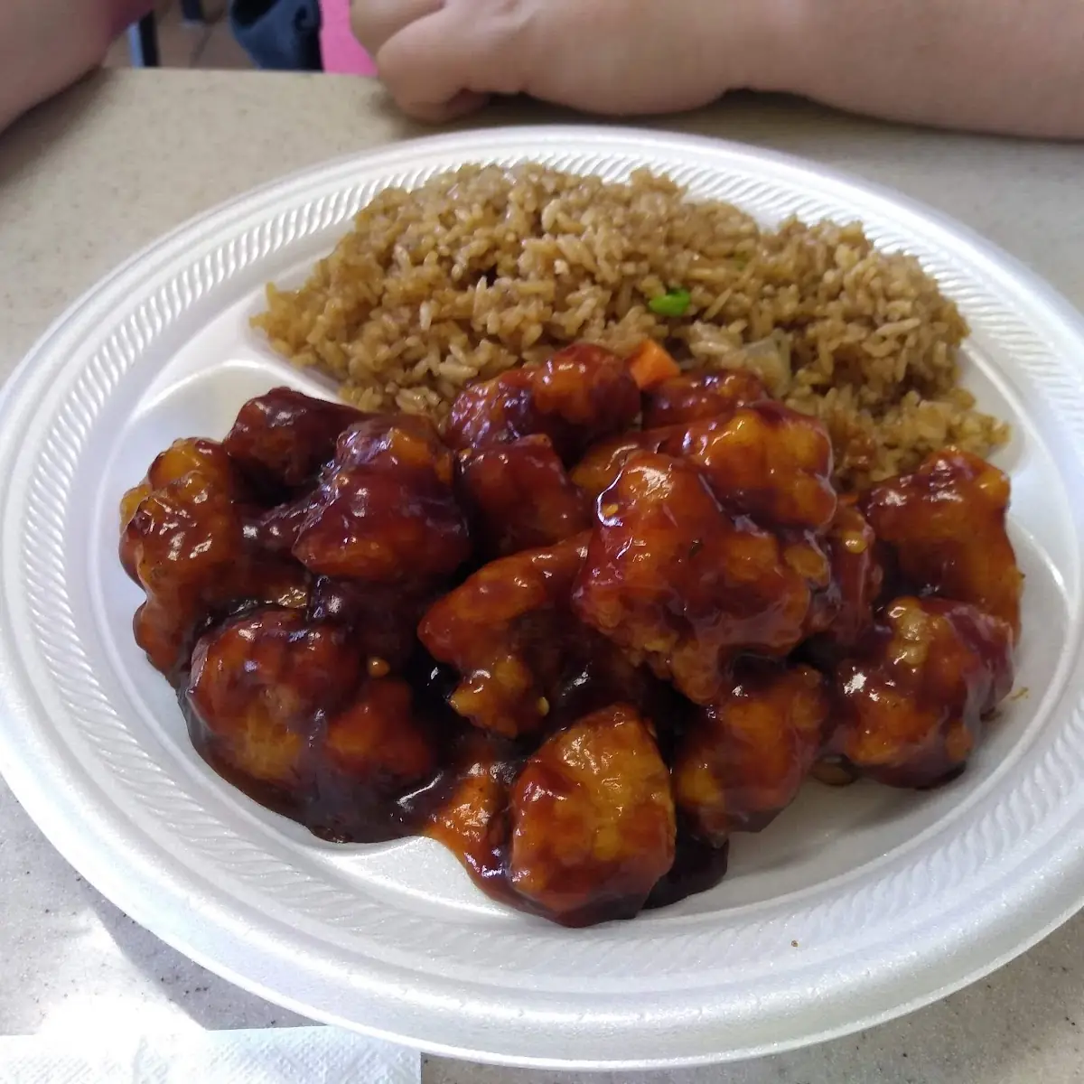 General TSO's Chicken with Fried Rice