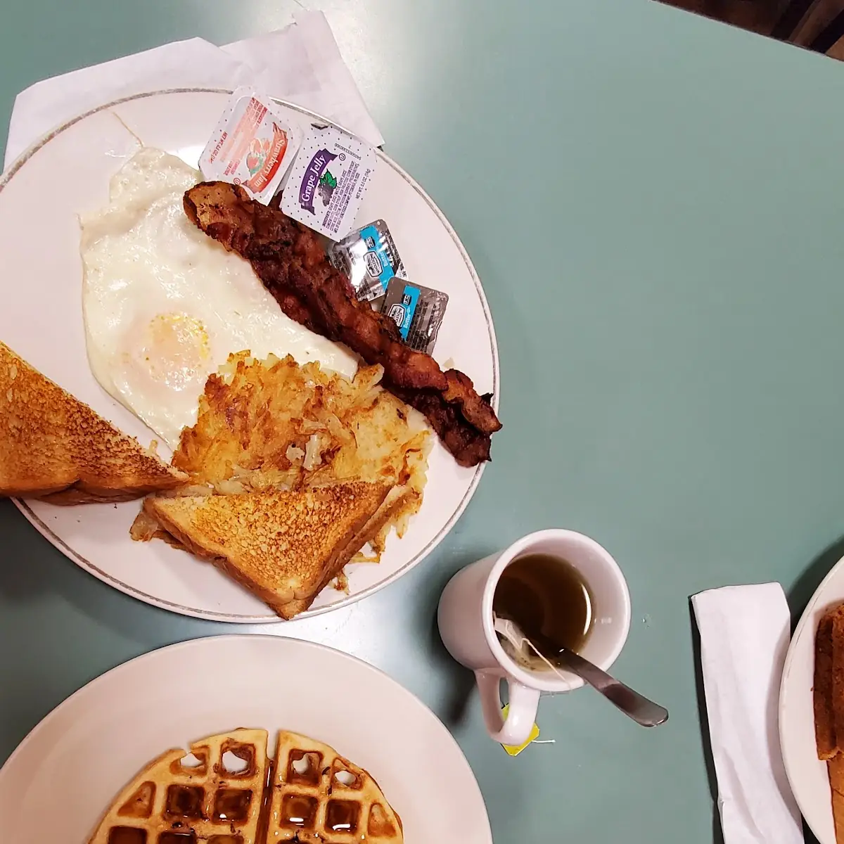 Special 1 Pecan Waffleand Green Tea