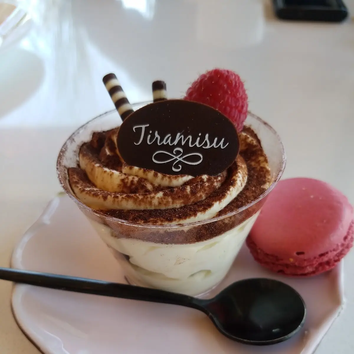 Tiramisu Cup Raspberry Macaron not Included