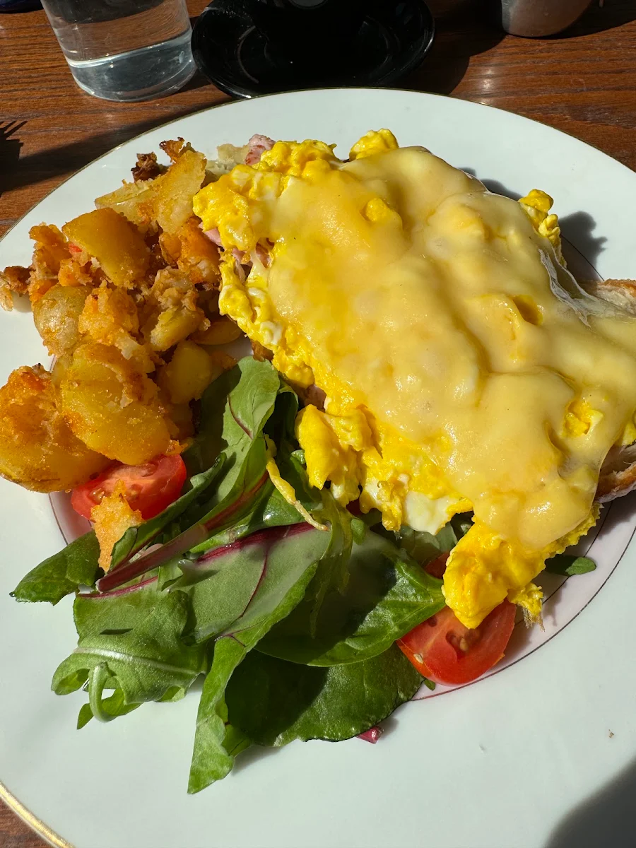 Fried Potatoes and Salad