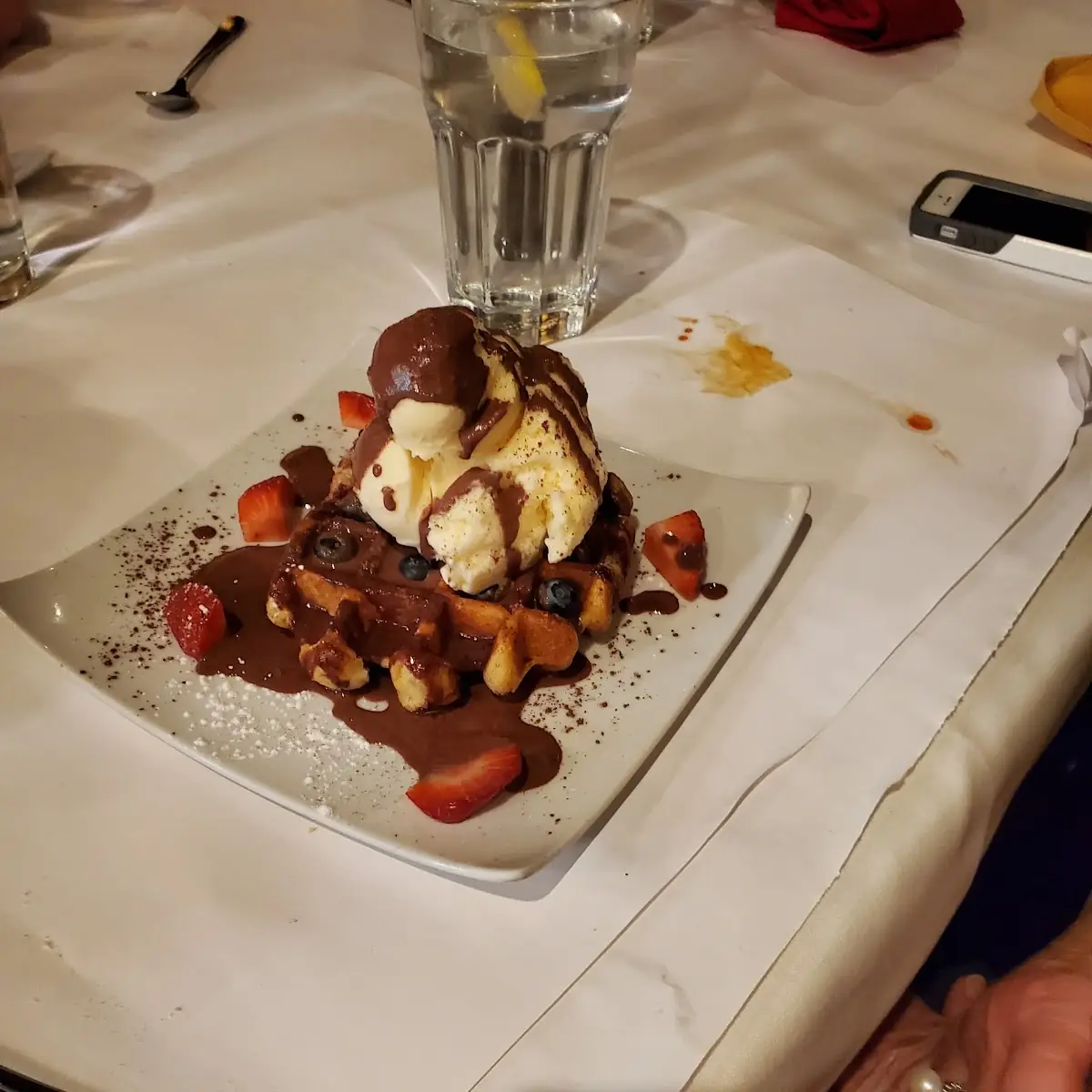 Belgian Waffle Dessert