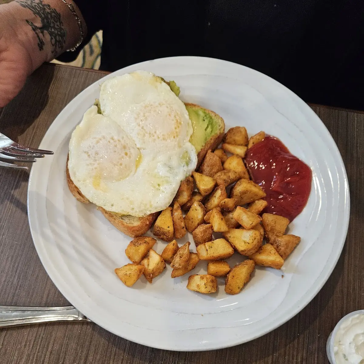 Avocado Toast and Breakfast Potatoes