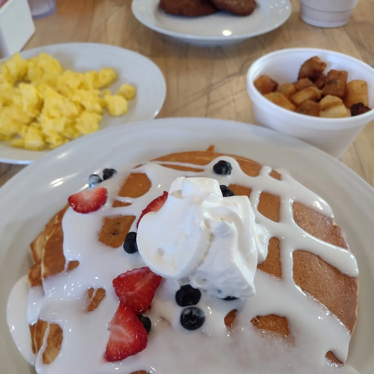 Berries & Cream Pancakes