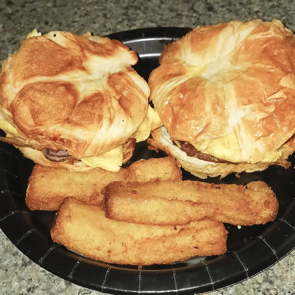 Ham Egg and Cheese Croissant