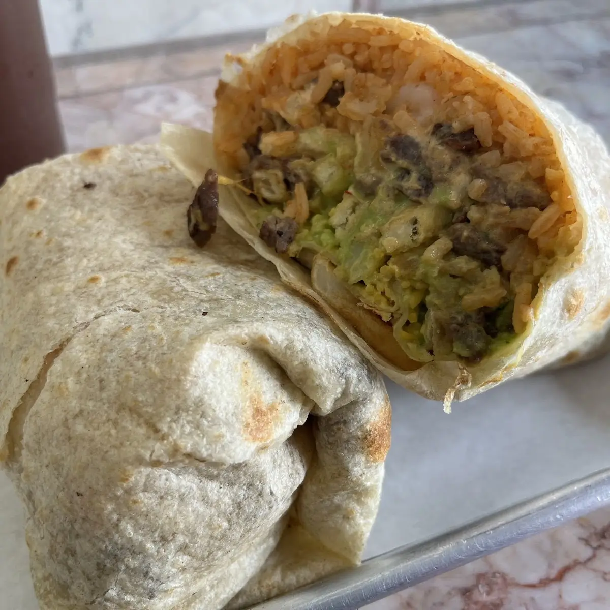 Beef and Potato Breakfast Burrito
