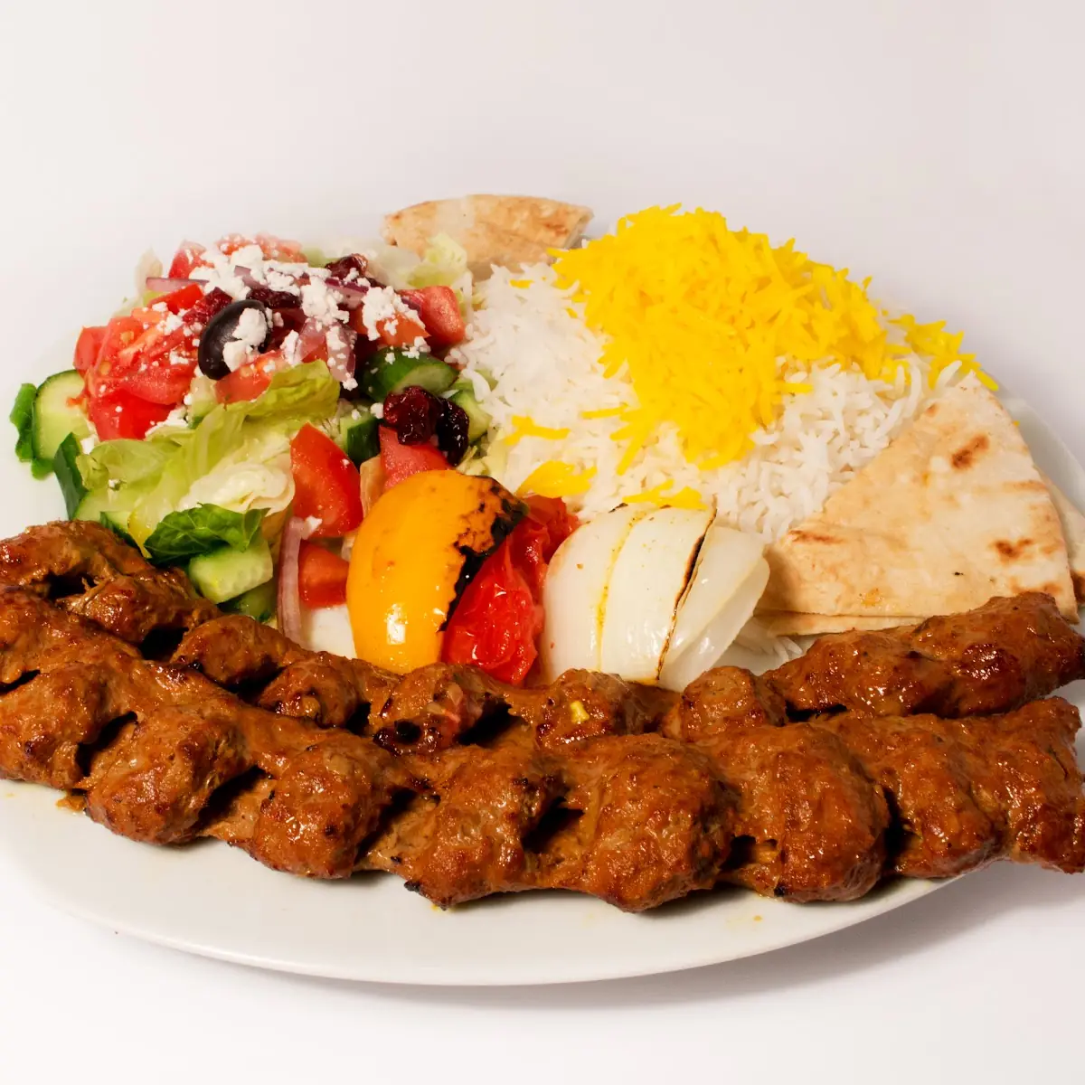 Ground Beef Kabob Plate