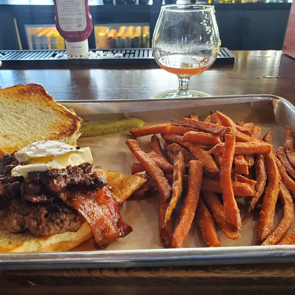 Bacon Jam and Bri Burger