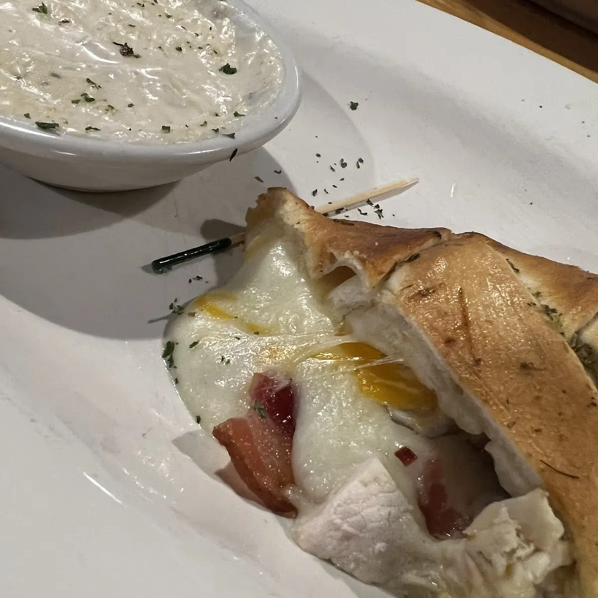 Chicken Alfredo Stromboli