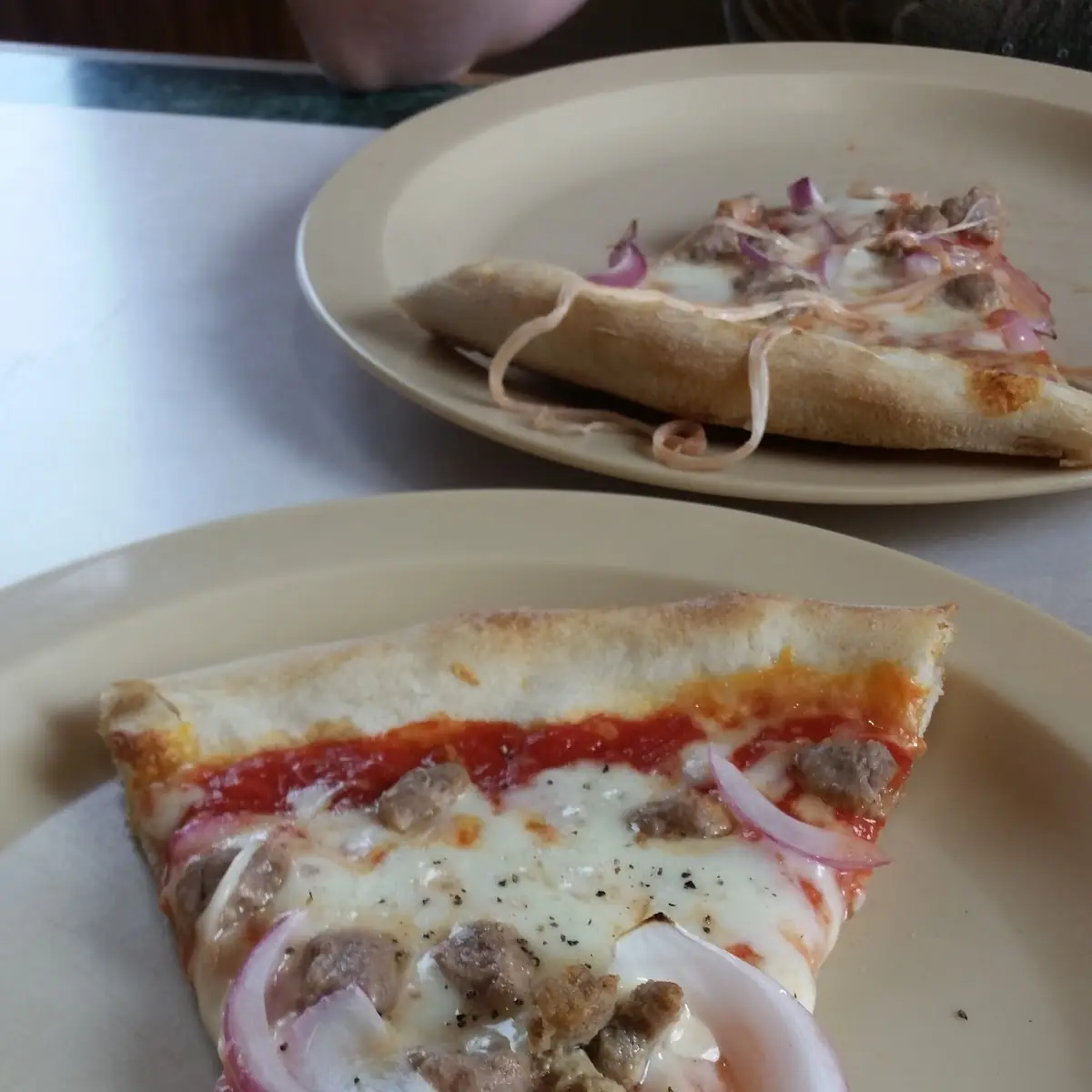 Hamburger and Onion Pizza