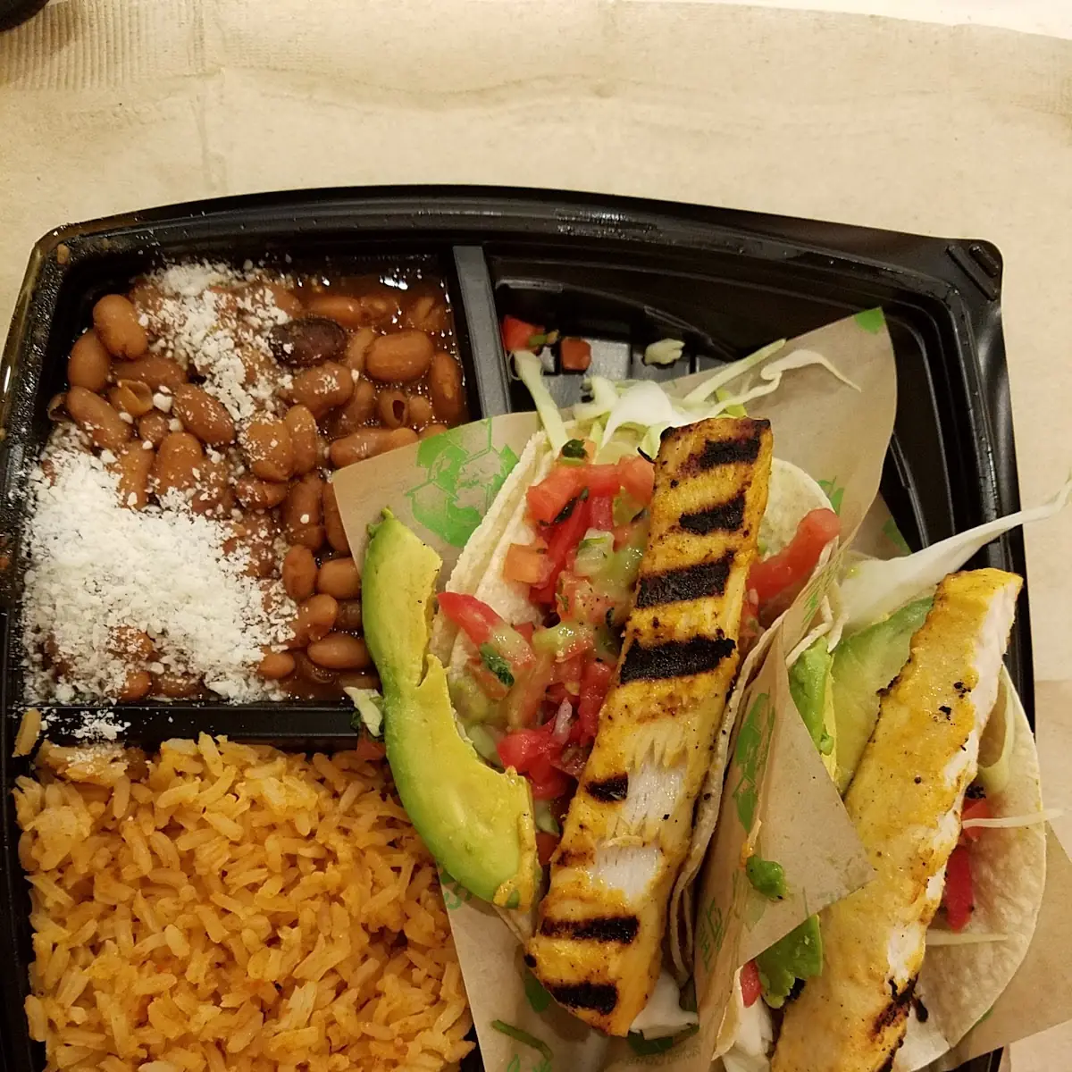 Tacos with Rice & Beans