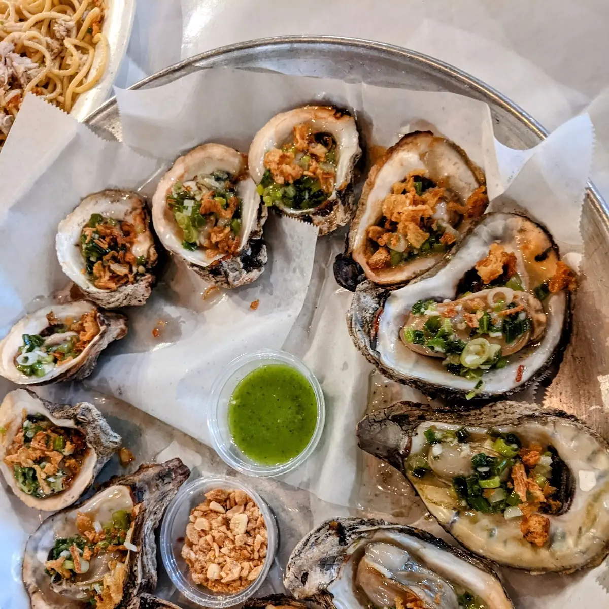 Raw Oysters with Lemon and Sauce