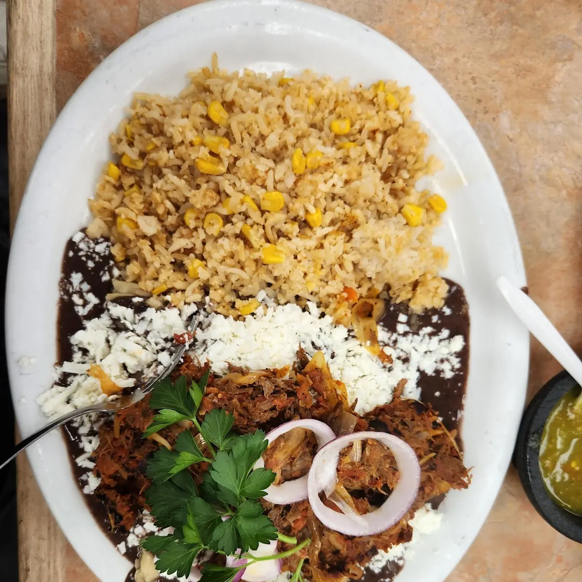 Enfrijoladas with Two Eggs