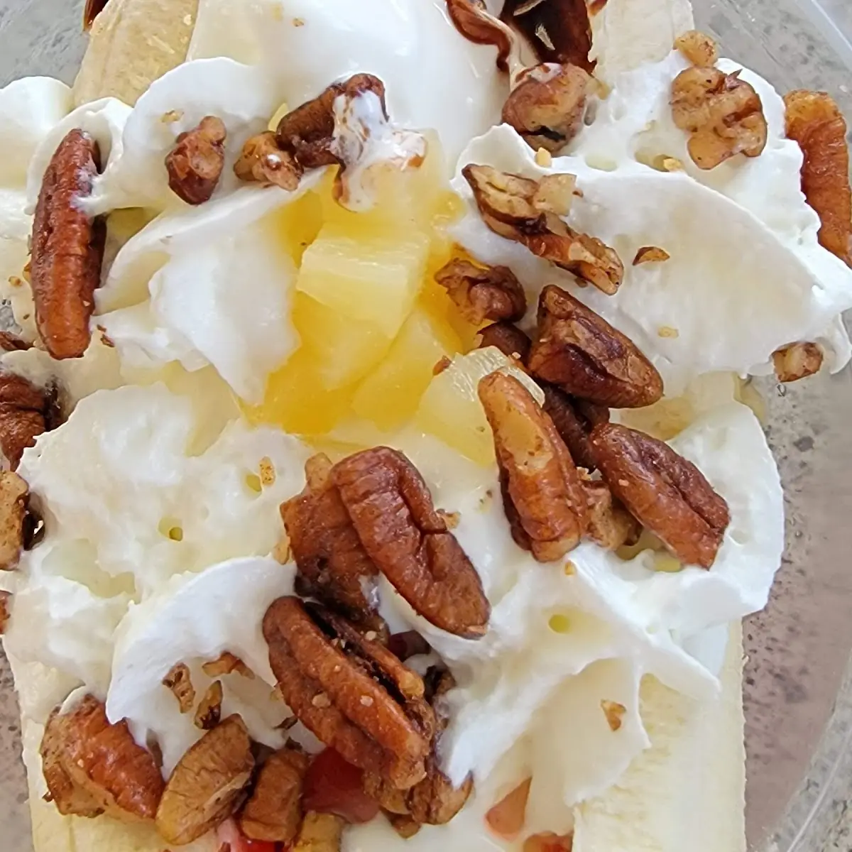 Banana Split with Walnuts
