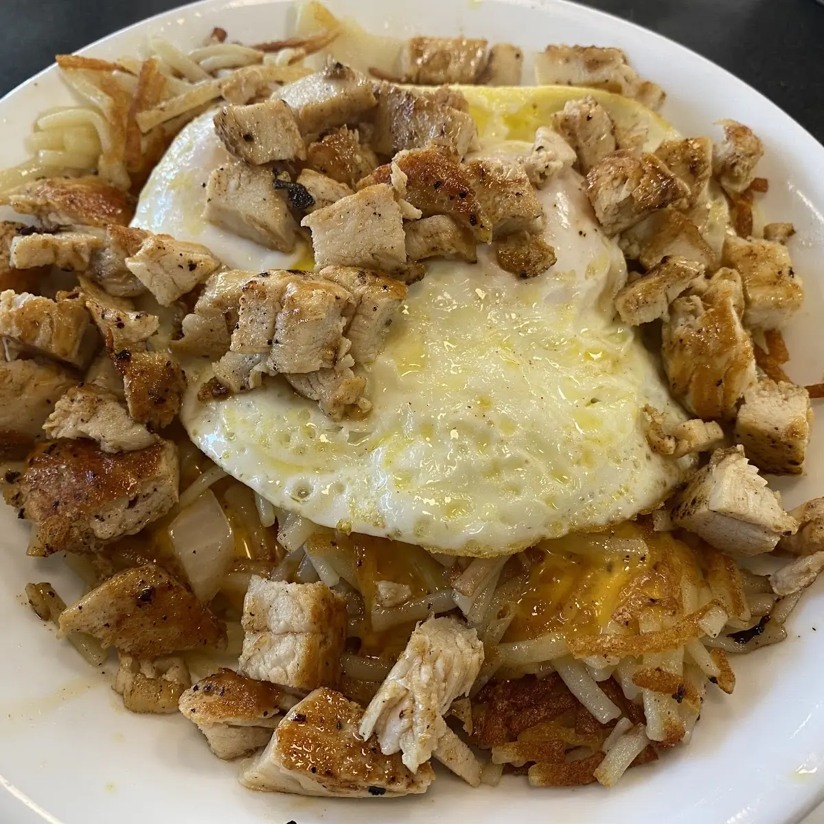 Chicken Melt Hashbrown Bowl