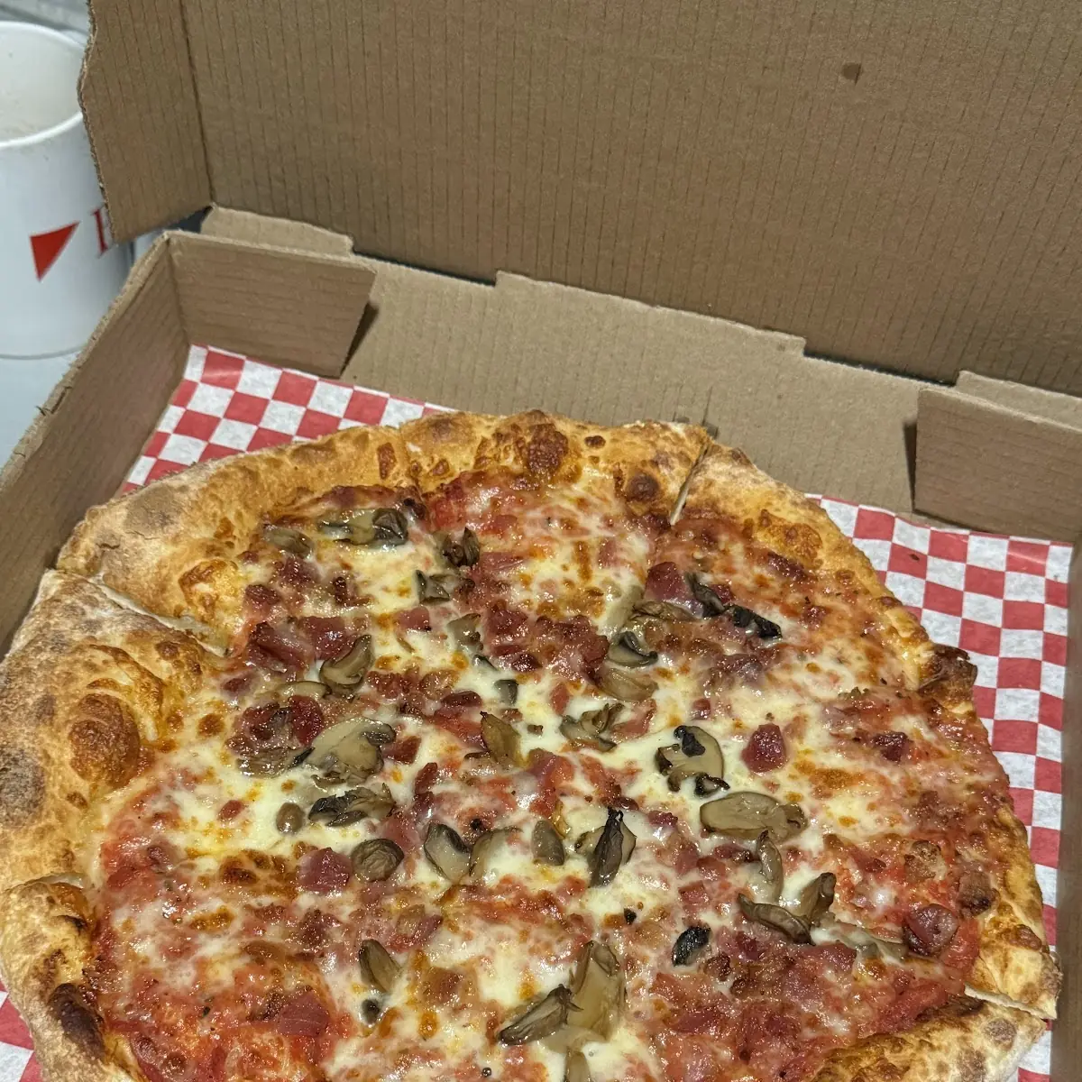 Bacon and Mushroom Pizza