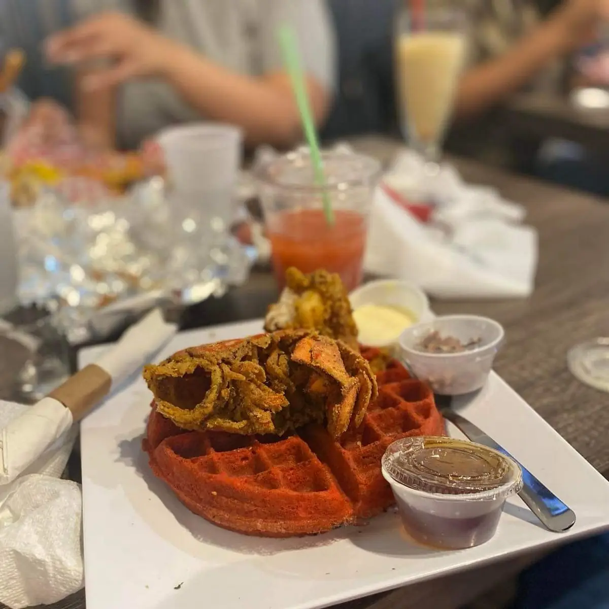 Fried Fish and Waffle