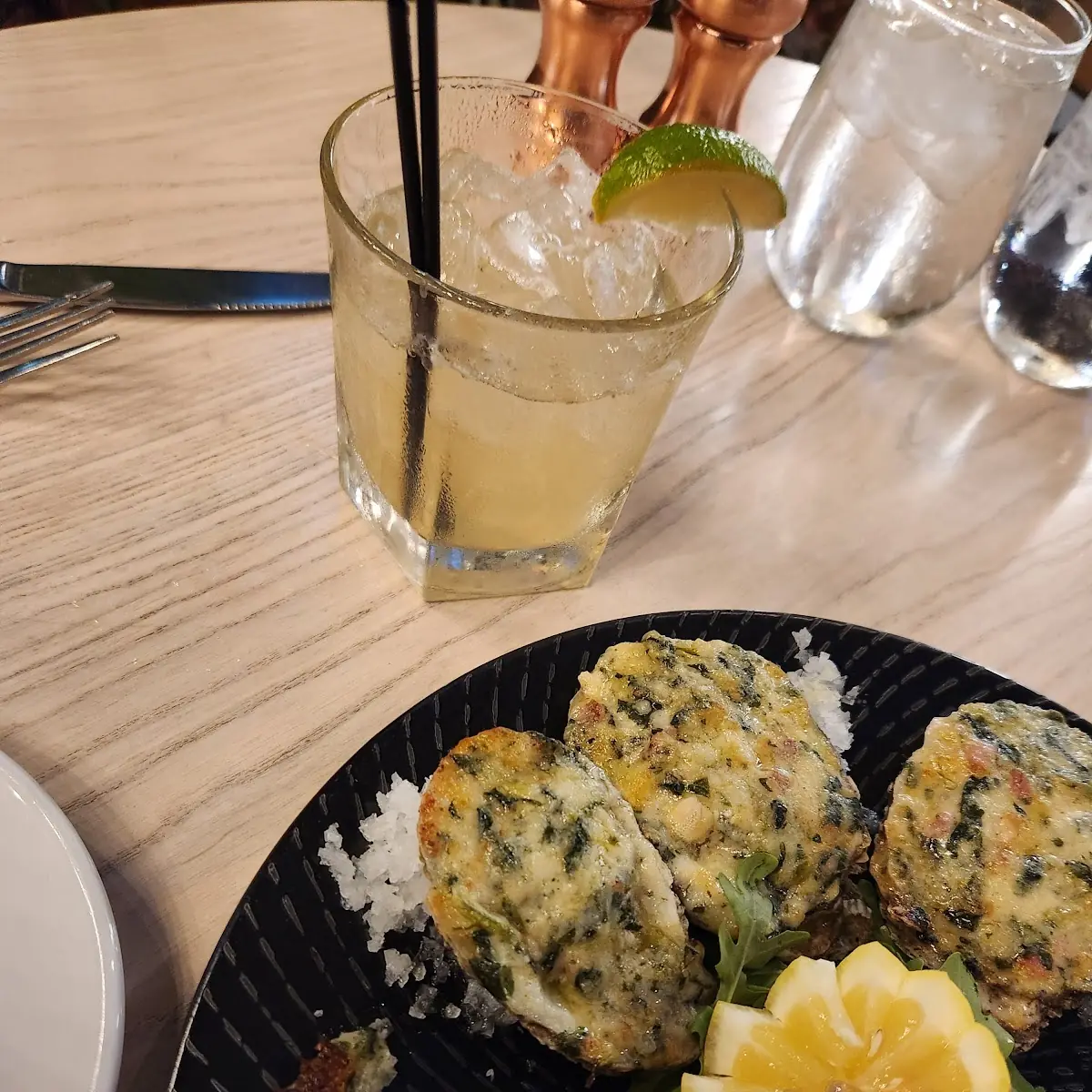 Oysters Rockefeller and Irish Mule