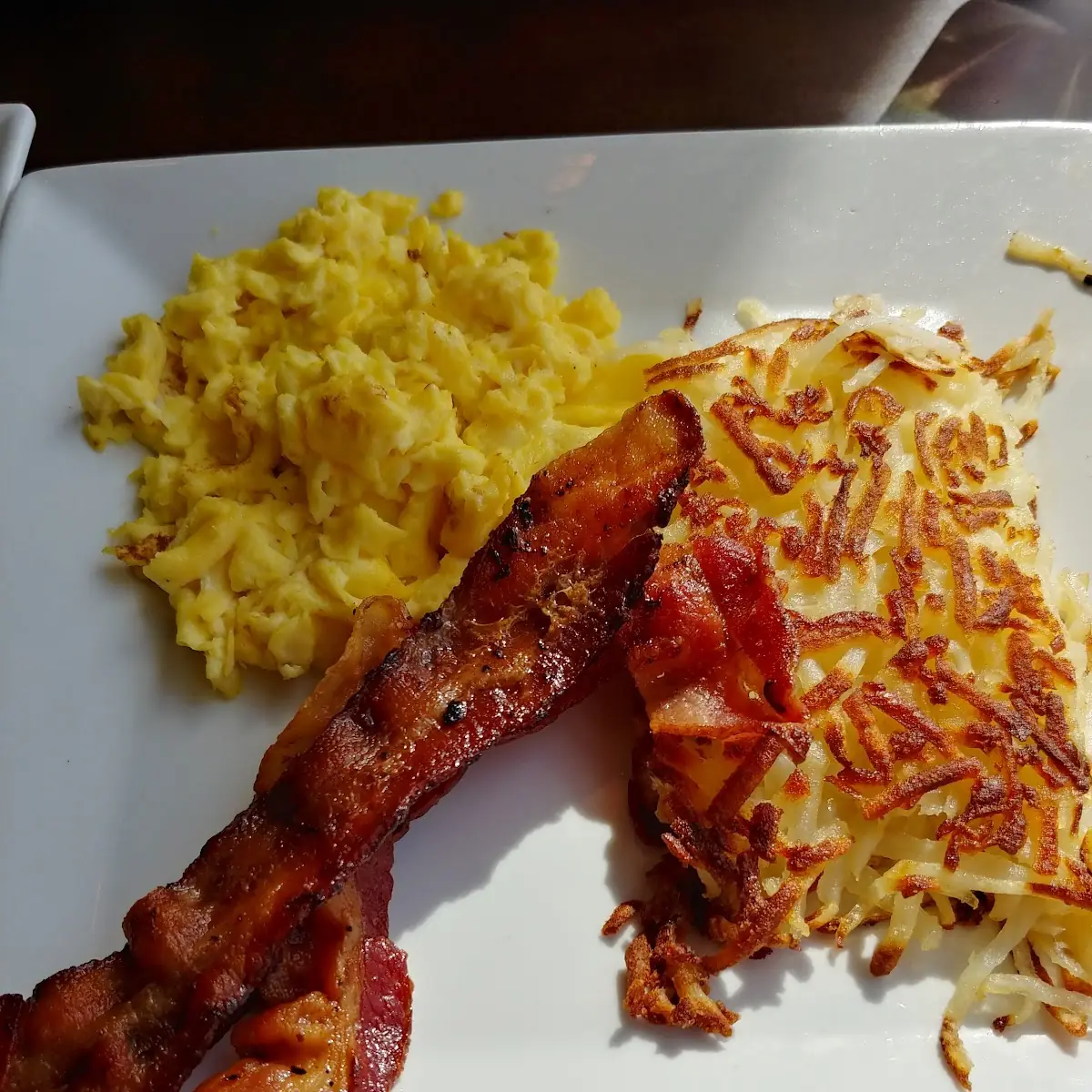 Bacon Eggs and Hash Browns