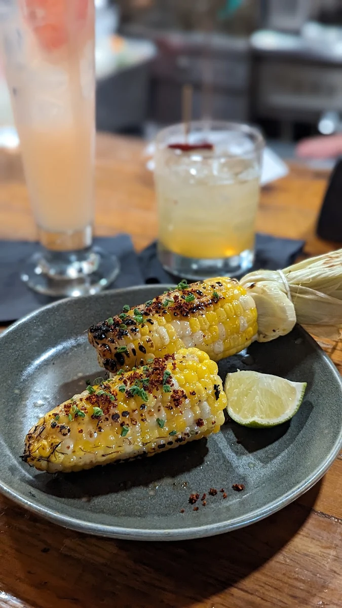 Coconut Milk Grilled Corn, Les Street Monkeys