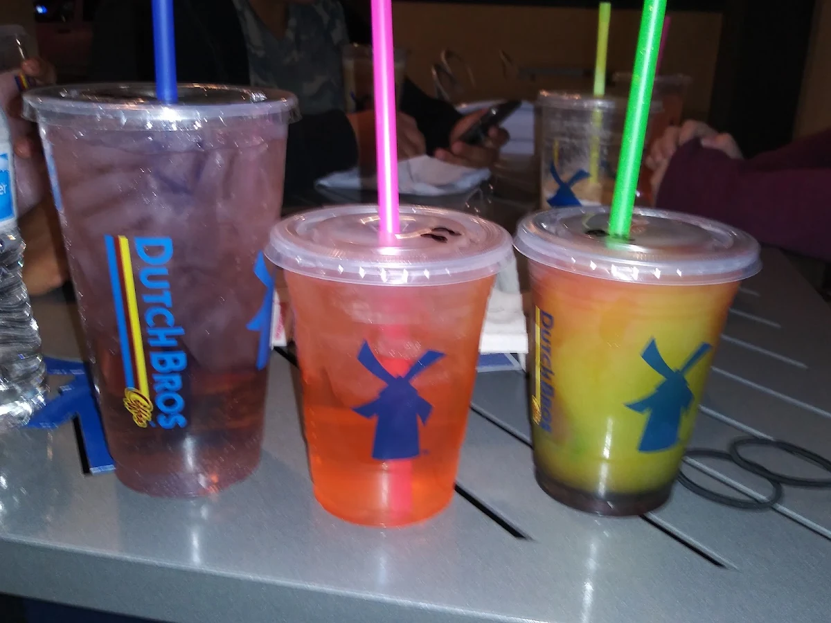 Passion Water with Blue Drizzle Fire Lizard Lemonade Shark Attack Reble