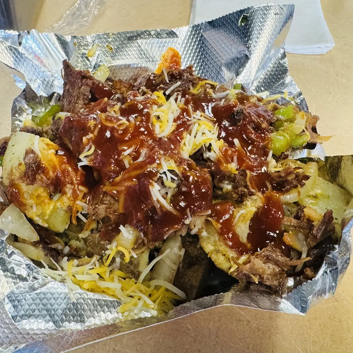 Brisket Twice Loaded Baked Potato