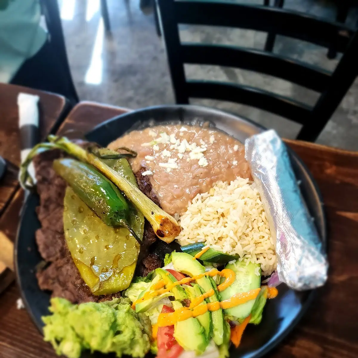 Molcajete Mixto w Rice & Beans