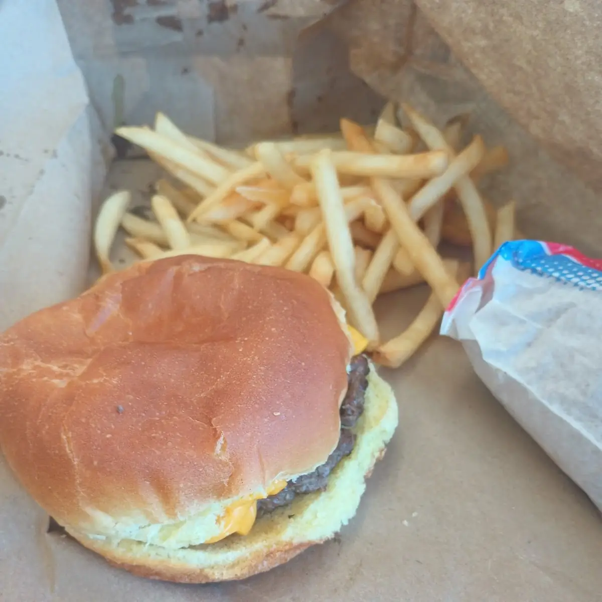 Double Cheeseburger and Fries