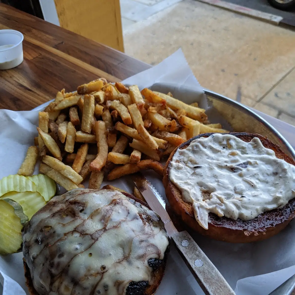 Mushroom and Swiss Burger
