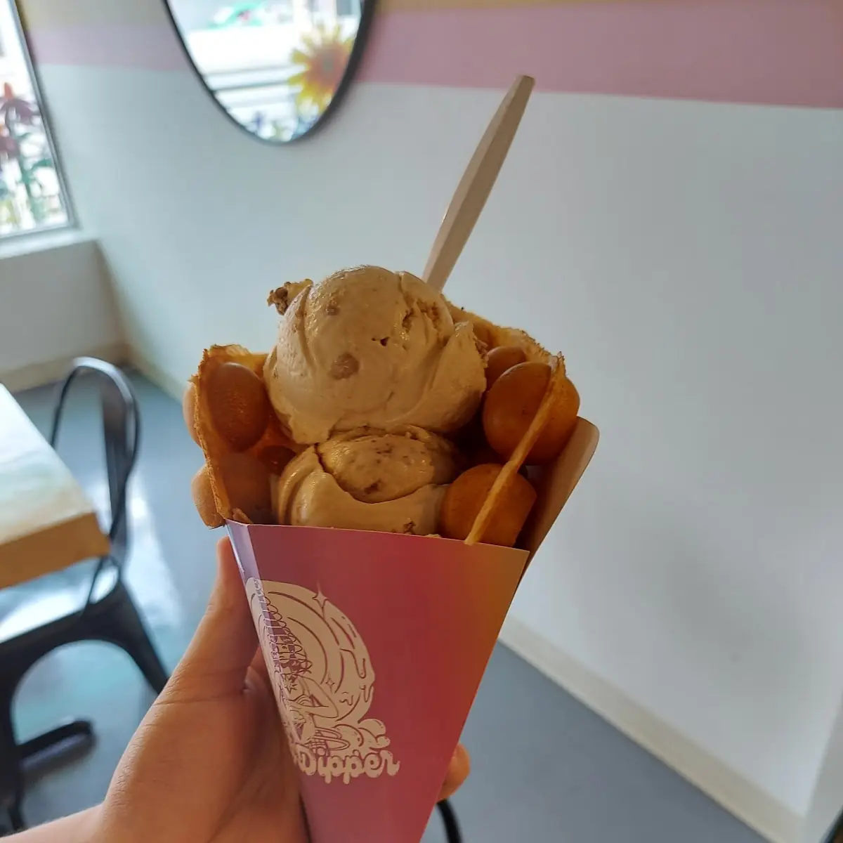 Bubble Cone with Chocolate Chip Cookie Dough