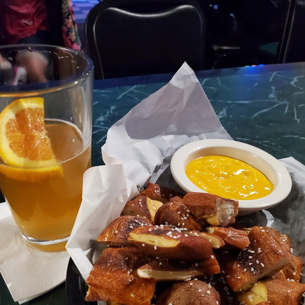 Pretzel Bites with Cheesy Dip