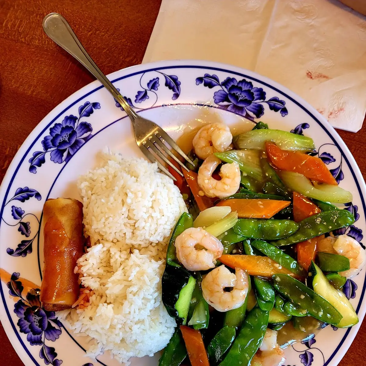 Snow Pea with Shrimp Lunch Combo