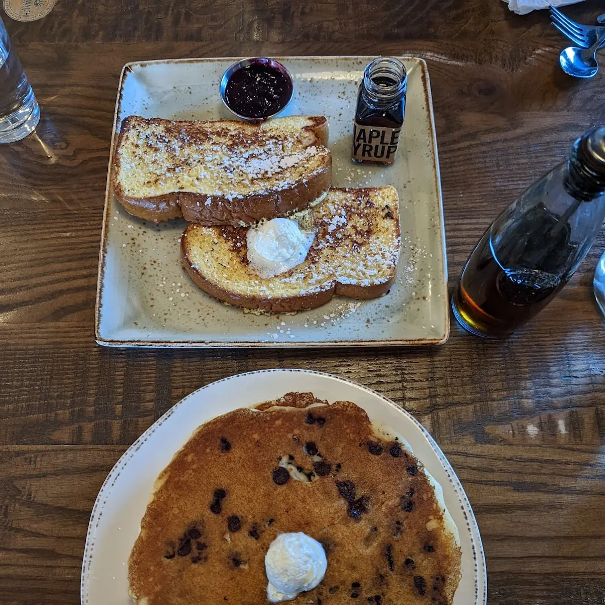 Cinnamon Chip Pancake Breakfast