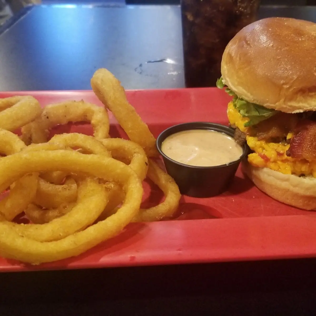 Pimento Cheese and Bacon Burger