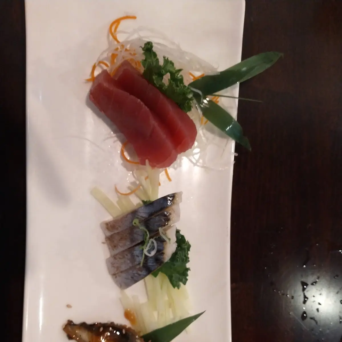 Tuna Sashimi Mackerel Sashimi & Eel Sashimi