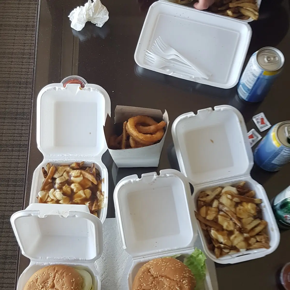 Poutine and Onion Rings