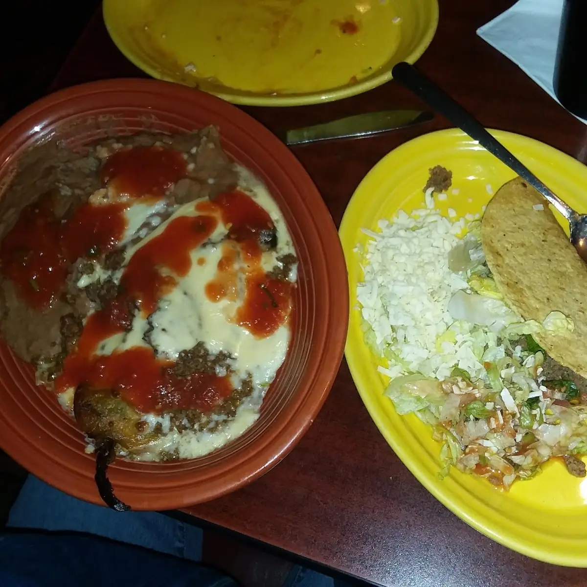 Chile Relleno and Beef Taco