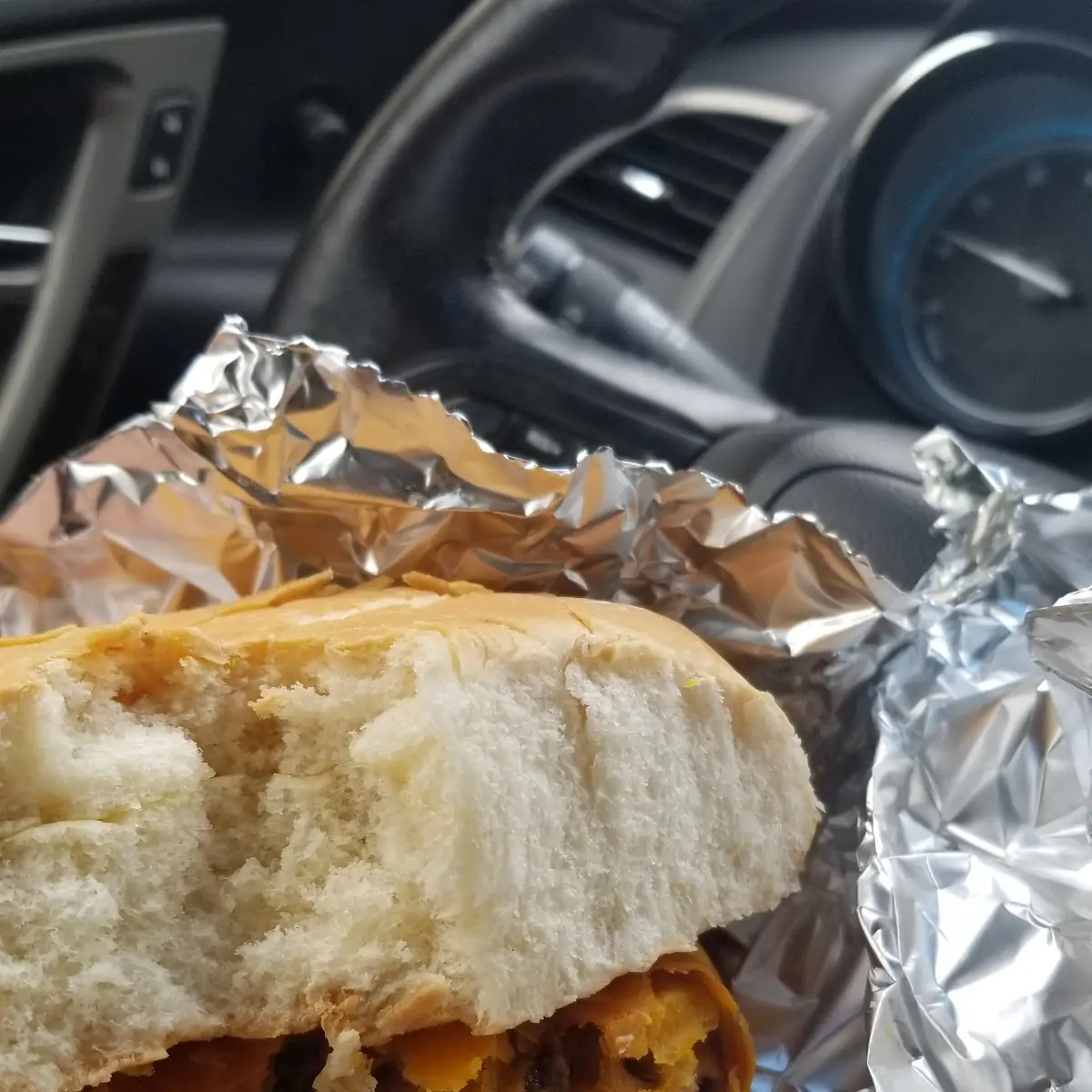 Beef Patty and Coco Bread Ate Seperately