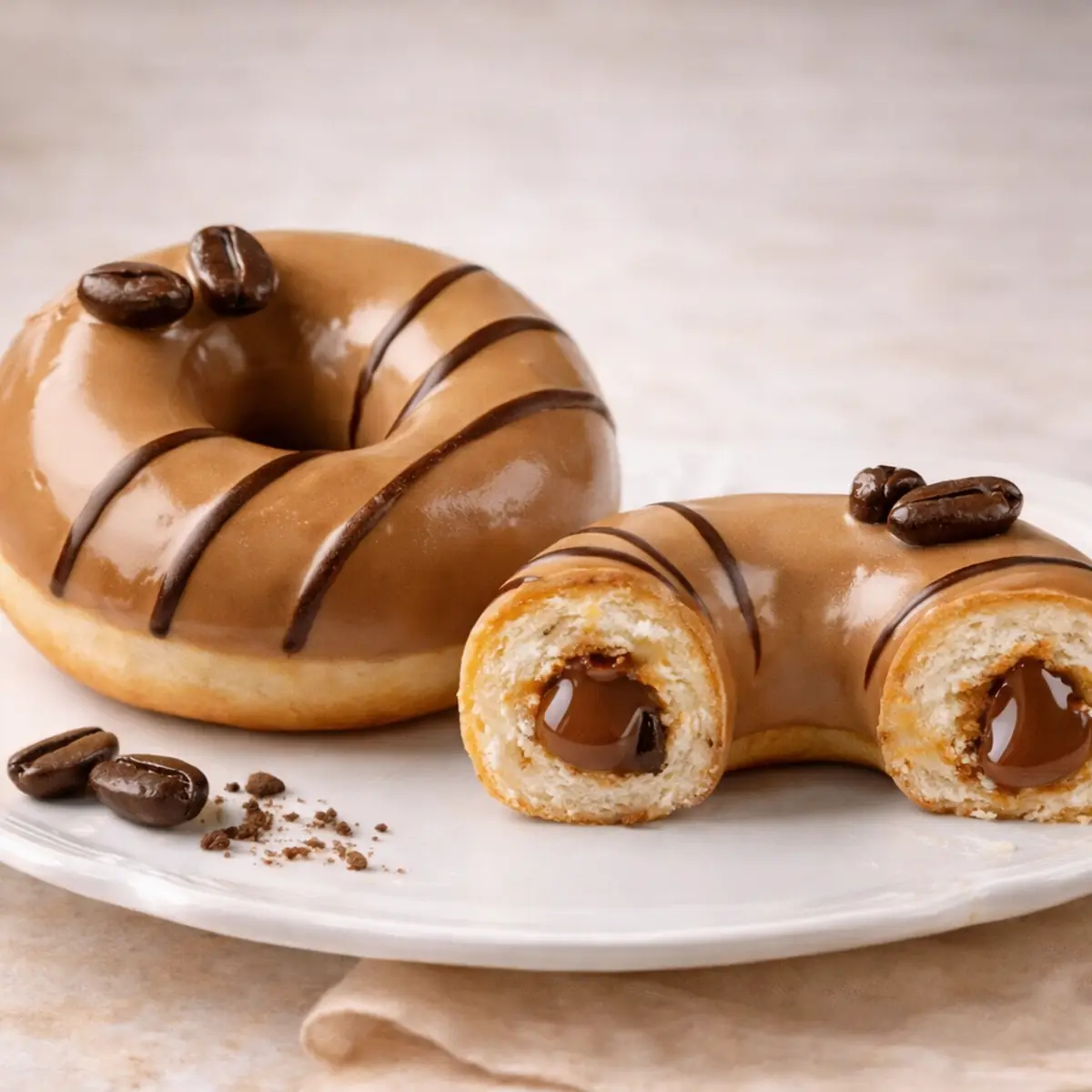 Cappuccino Ring Filled Donuts