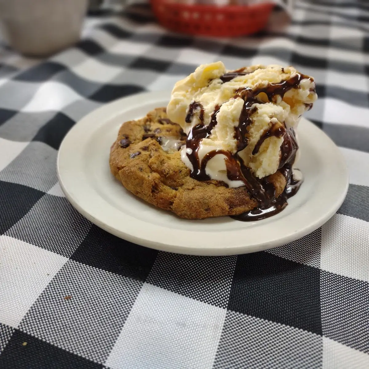 Chocolate Chip Cookie with Ice Cream