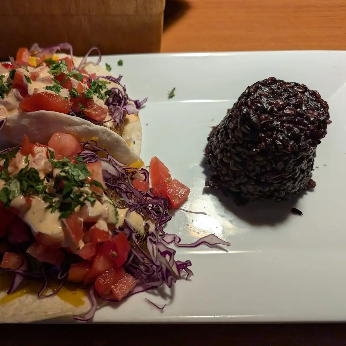 Taco with Purple Rice
