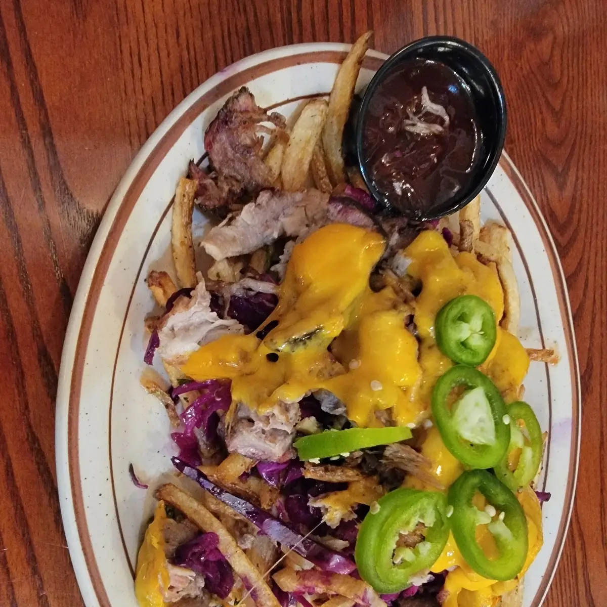 Pulled Pork on Top of Fries with Cheese