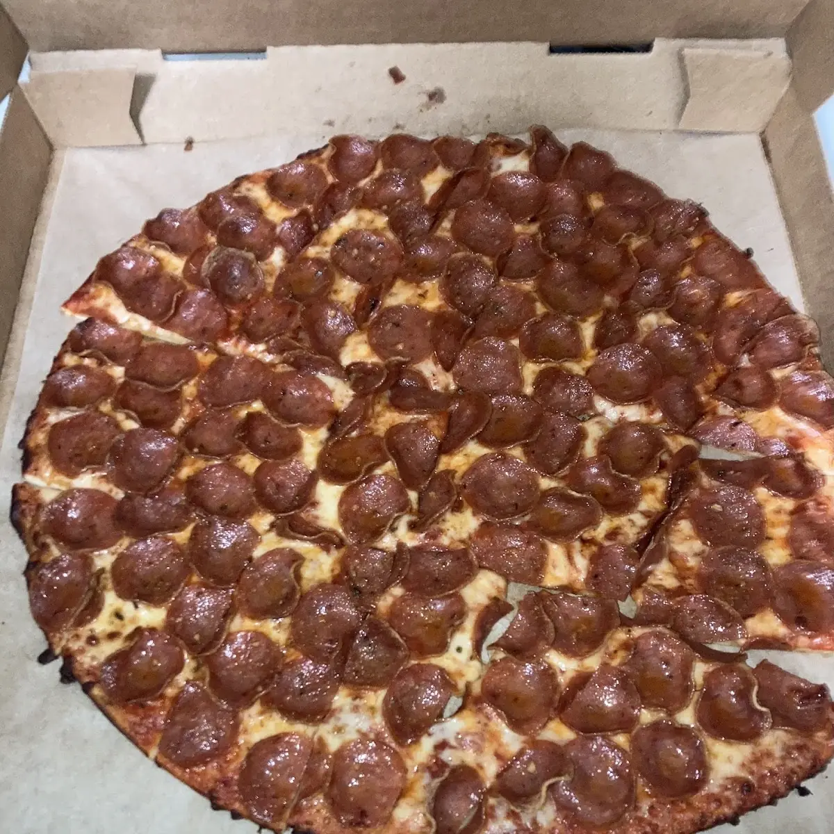 Thin Crust Pepperoni Pizza