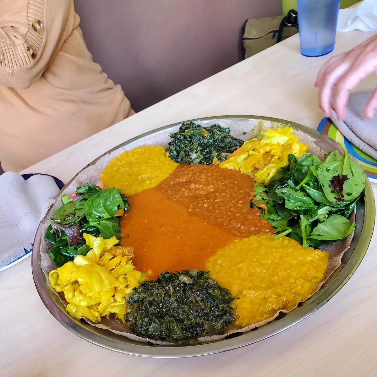 Veggie Plate with Injera Bread