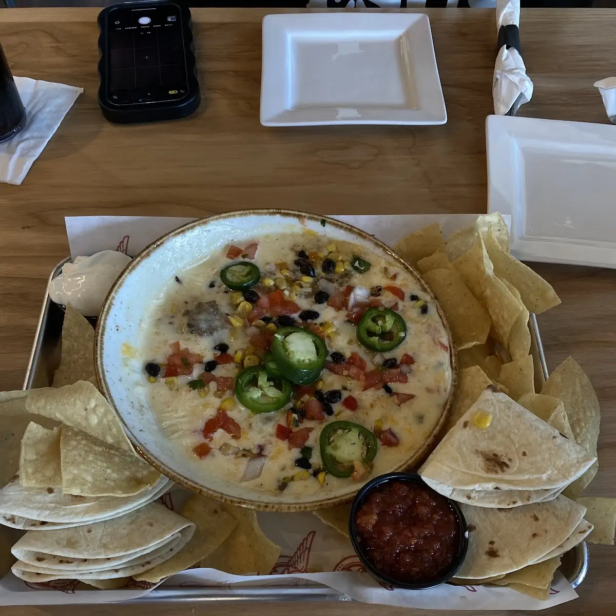 Chips & Queso Platter Serves 8