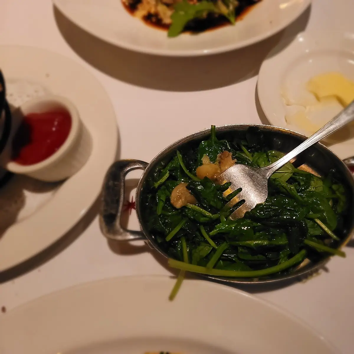 Sautéed Spinach with Garlic Confit
