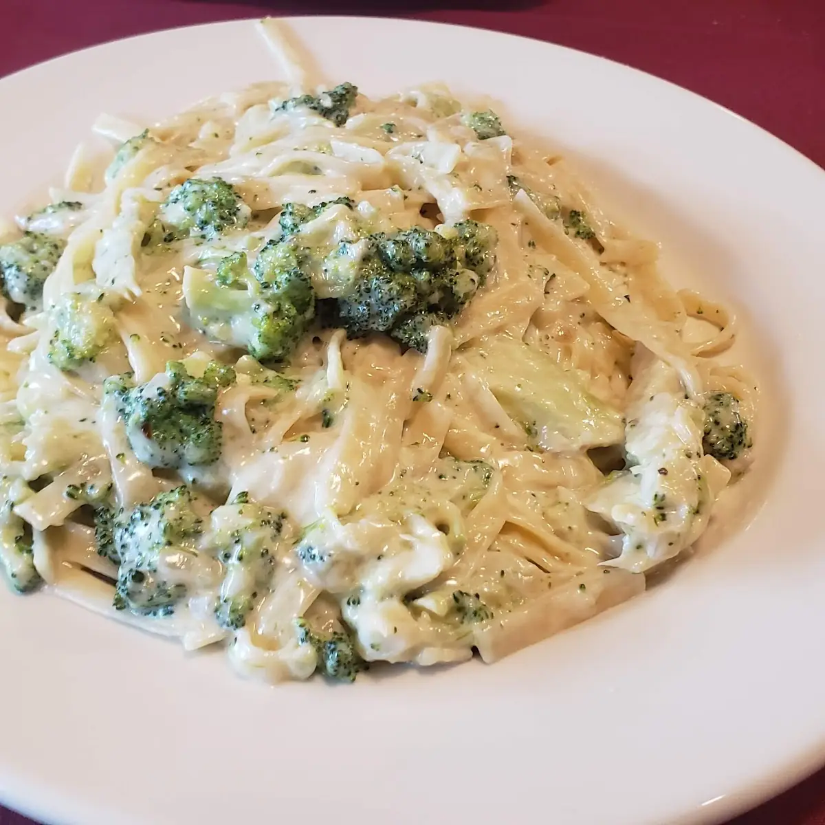 Fettuccine Alfredo with Broccoli